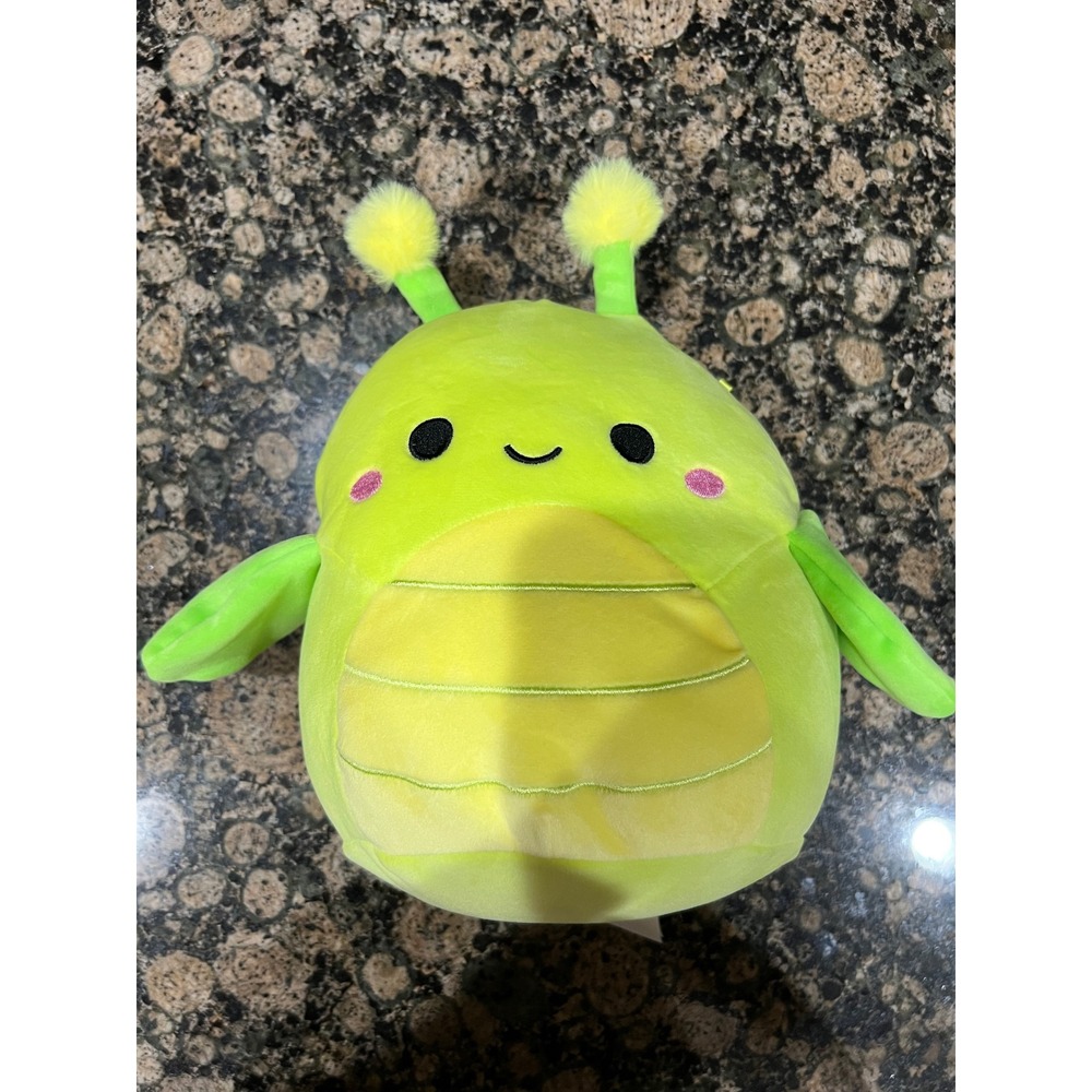 Squishmallow 8 Inch Rutabaga the Caterpillar Green Yellow Plush Jazwares